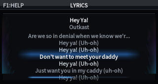 LoFiBox GUI lyrics view