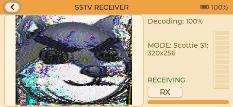 SSTV receiver screen