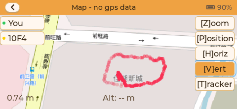 Tracker overview screen